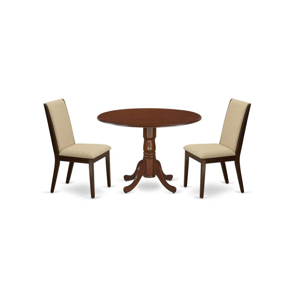 Back. East West Furniture - Dining Room Set Mahogany - Brown.