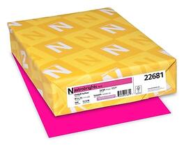 Astrobrights - Colored Paper, 24 lbs., 8.5" x 11", 500 Sheets/Ream - Fireball Fuchsia