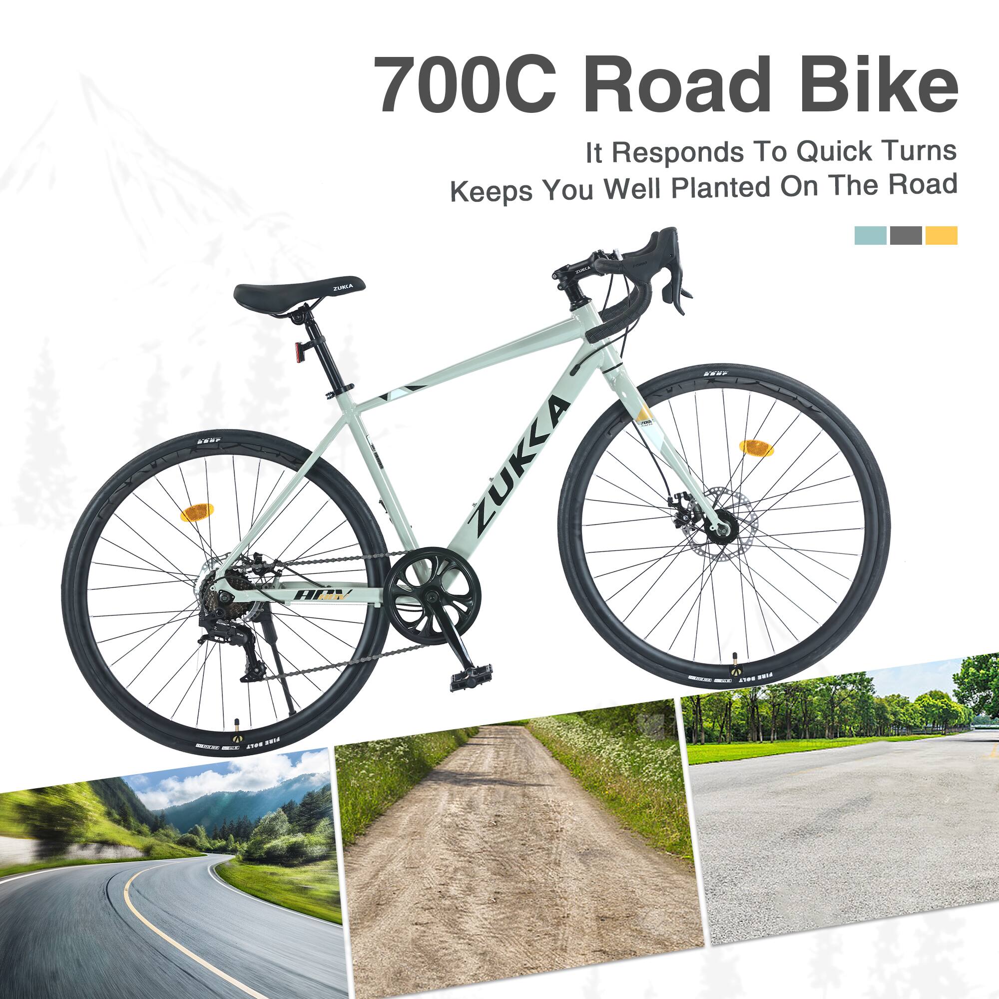 700C Road Bike  
It Responds To Quick Turns  
Keeps You Well Planted On The Road