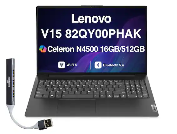 Lenovo V15 82QY00PHAK
Celeron N4500 16GB/512GB
Wi-Fi 5 Bluetooth 5.4