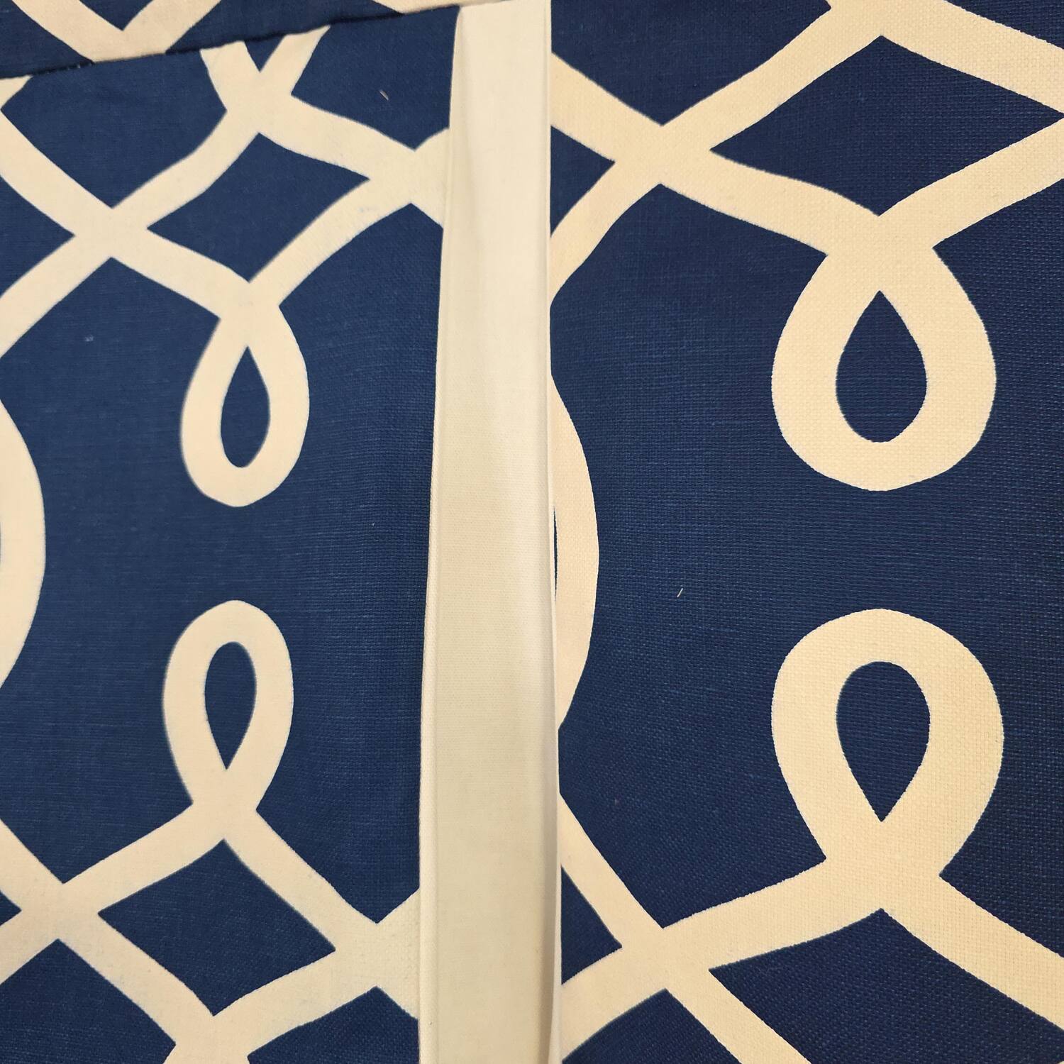 Alt View 2. RLF Home - RLF Home Oblique Pleated Window Valance 100% Cotton Rod Pocket 50" x 17" Blue - Blue.