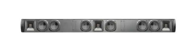 Front. MartinLogan - Discrete Cinema SB65 2.5-Way Passive Soundbar, with Gen2 FMT and Six 4" Woofers, Designed to fit 65" TV's and above - Black.