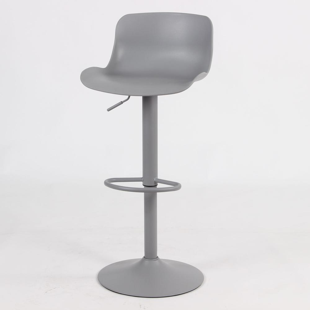 Left. AmeriHome - Adjustable Height Monochromatic Bar Stool Set - 2 Piece - Gray.