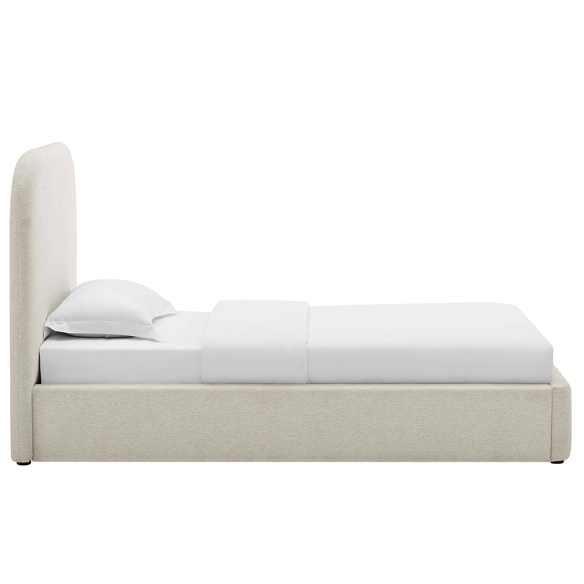 Alt View 2. Modway - Sienna Performance Velvet King Platform Bed - White.