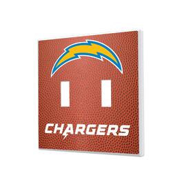Keyscaper - Los Angeles Chargers Football Design Double Toggle Light Switch Plate - Multicolor