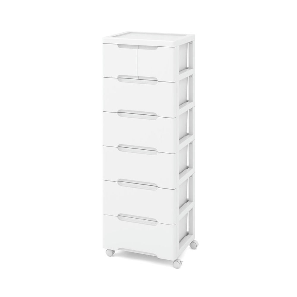Kadyn - Storage BoxesCloset Organizers StorageRolling Storage Cabinet with Universal Wheels and 567 Drawers7Drawer - White