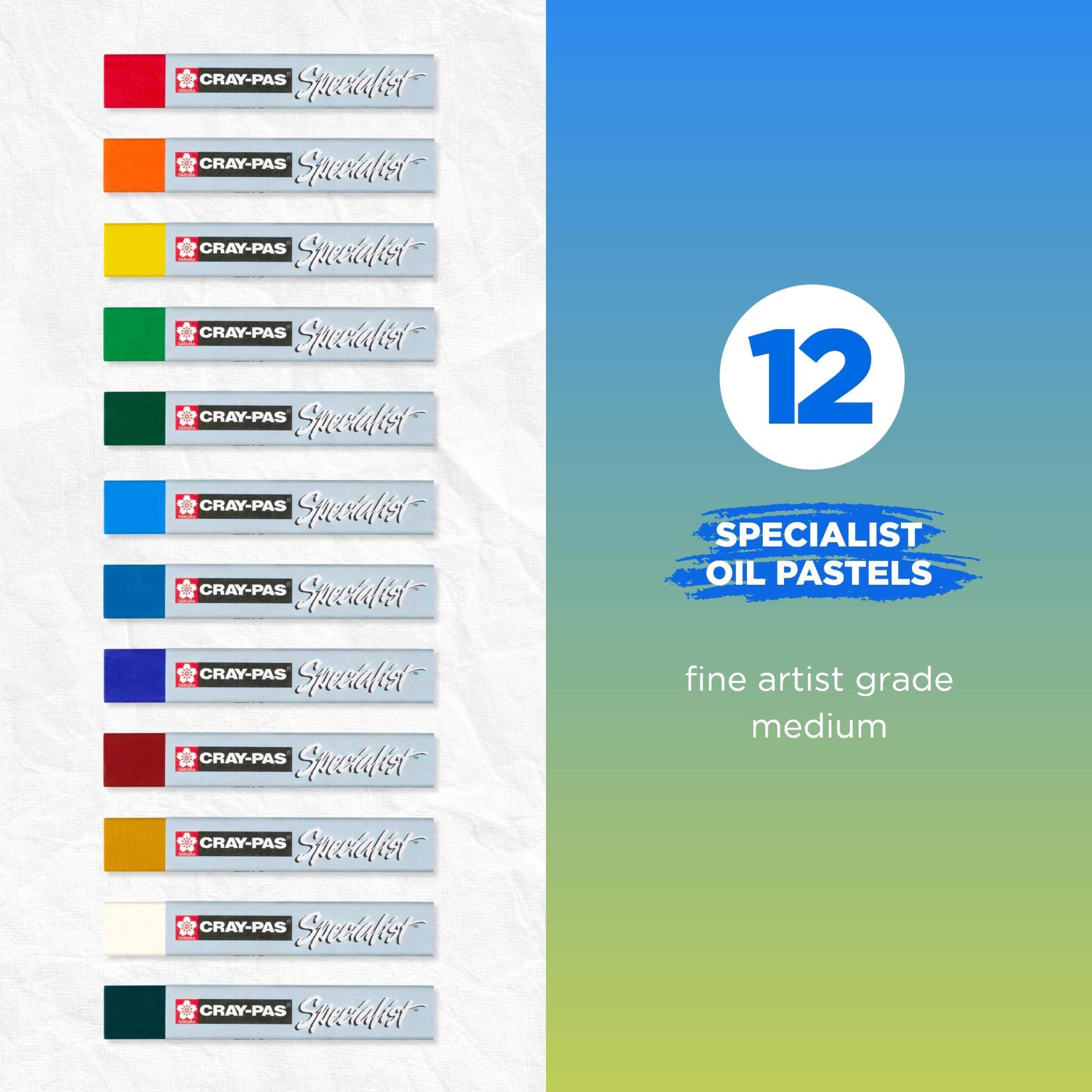CRAY-PAS Specialist  
12 SPECIALIST OIL PASTELS  
fine artist grade medium