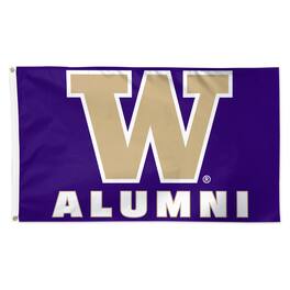 WinCraft - Washington Huskies 3' x 5' Single-Sided Deluxe Alumni School Supporter Flag - Multicolor