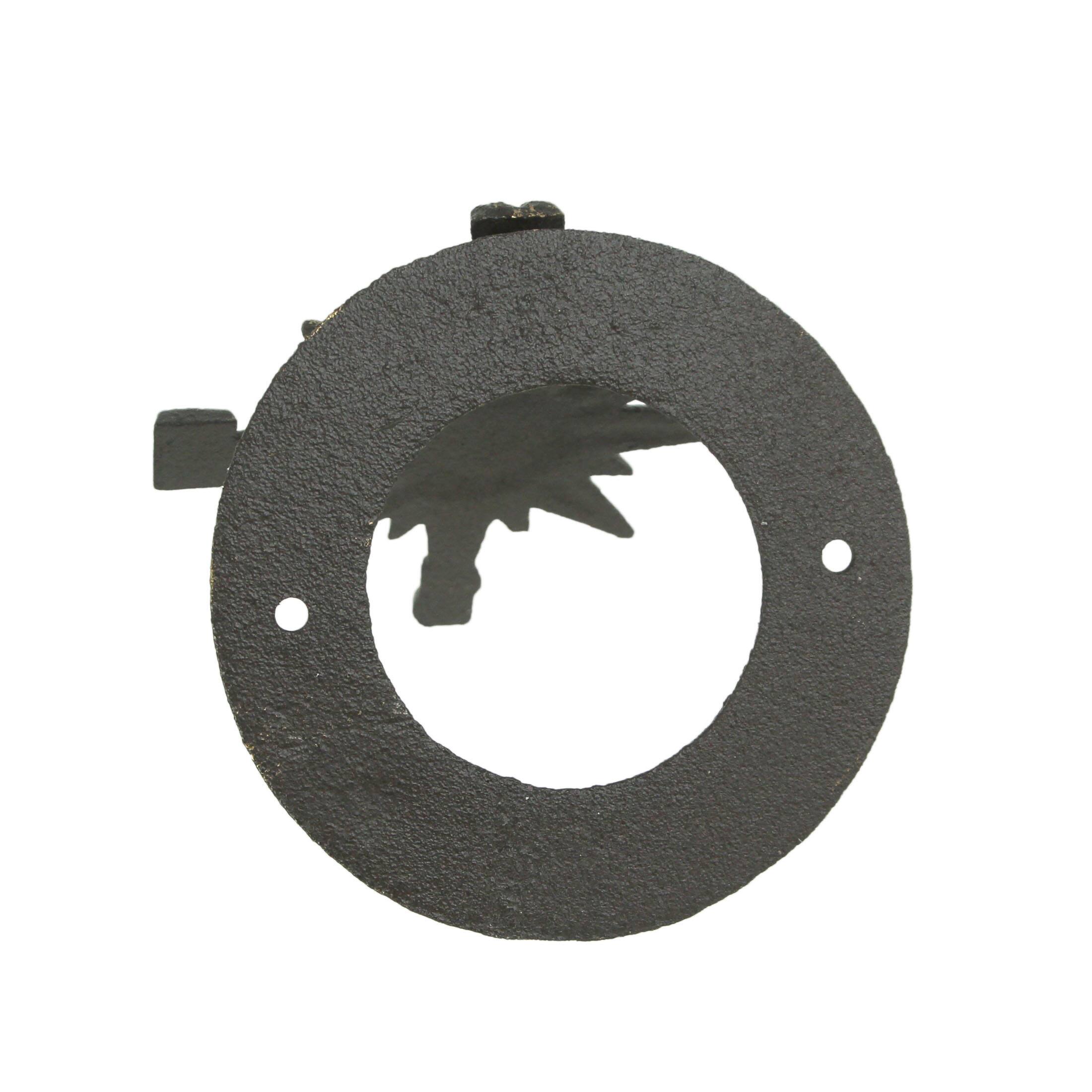 Alt View 2. Zeckos - Bronze Cast Iron Decorative Sun Compass Rose Door Knocker Rustic Home Decor - Bronze.