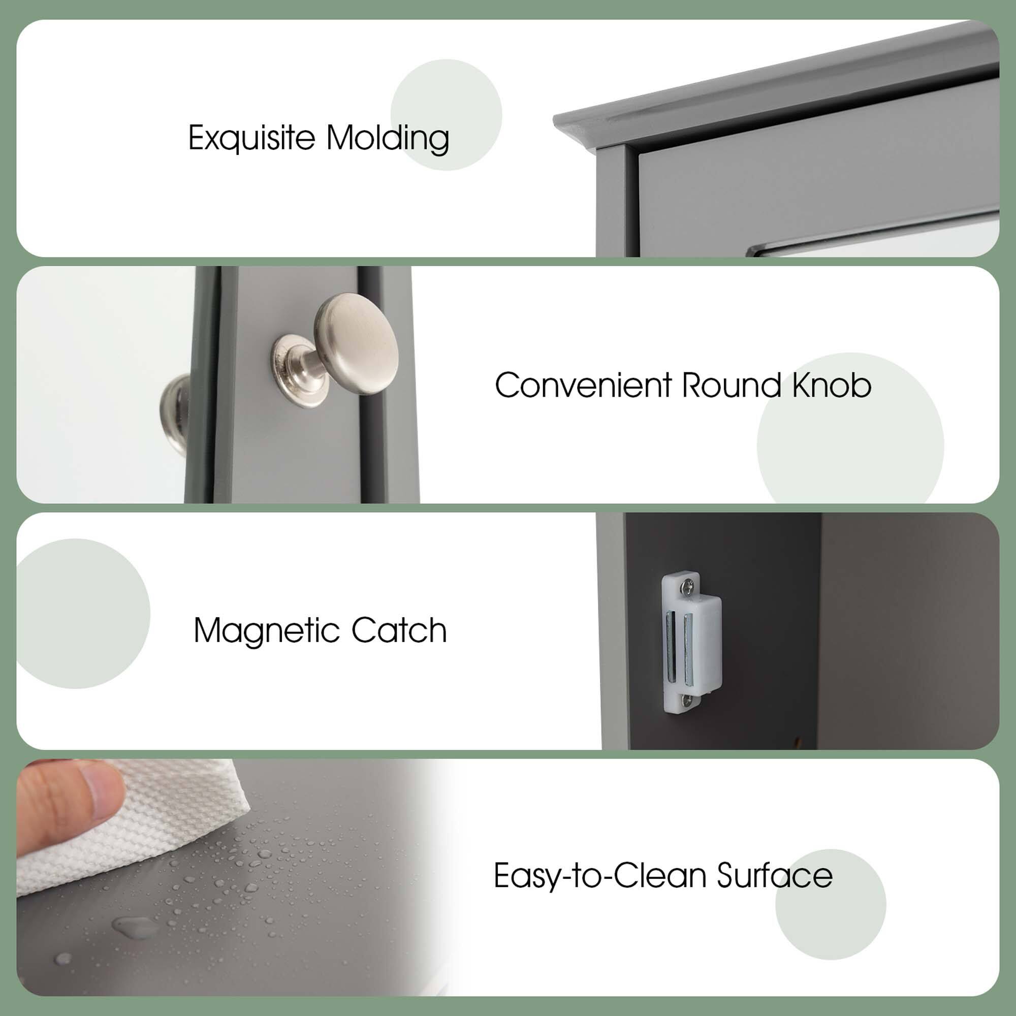 Exquisite Molding  
Convenient Round Knob  
Magnetic Catch  
Easy-to-Clean Surface