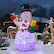 Front. Costway - 5 FT Tall Snowman Inflatable Blow up Inflatable w/Built-in Colorful LED Lights - Multicolor.