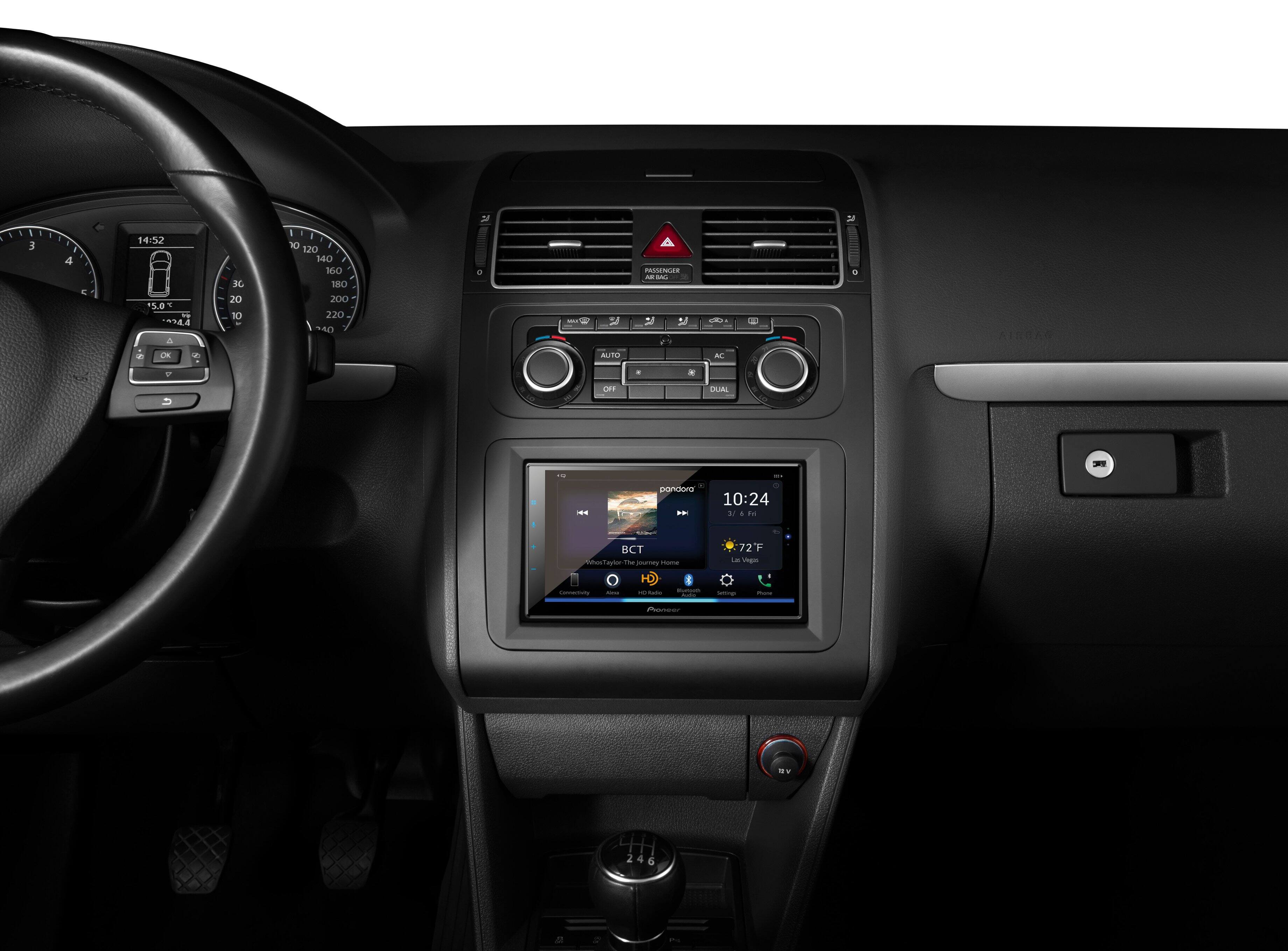 Alt View 15. Pioneer - 6.8" Android Auto and Apple CarPlay Bluetooth Digital Media (DM) Receiver - Black.