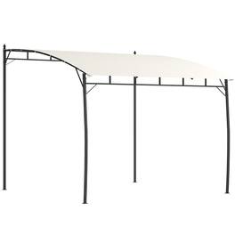 Outsunny - 10' x 15' Outdoor Pergola Gazebo with UV-Resistant Canopy and Metal Frame, Sun Shade Shelter for Porch, Patio - Cream White