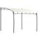 Front. Outsunny - x 10' Outdoor Pergola Gazebo, Garden Sun Shade Shelter with Metal Frame for Porch, Patio, Deck - Cream White.