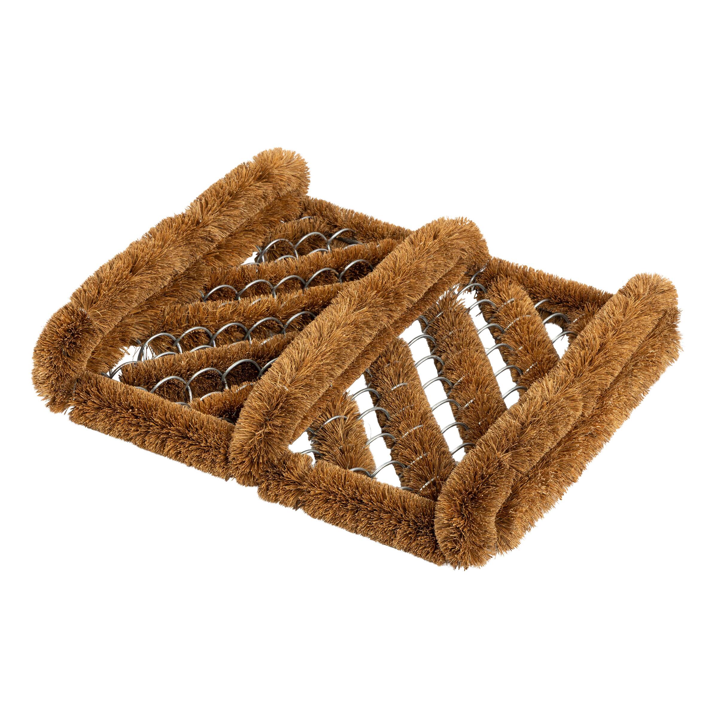 Front. Kings County Tools - Boot Scrapper Coir Doormat - Brown.