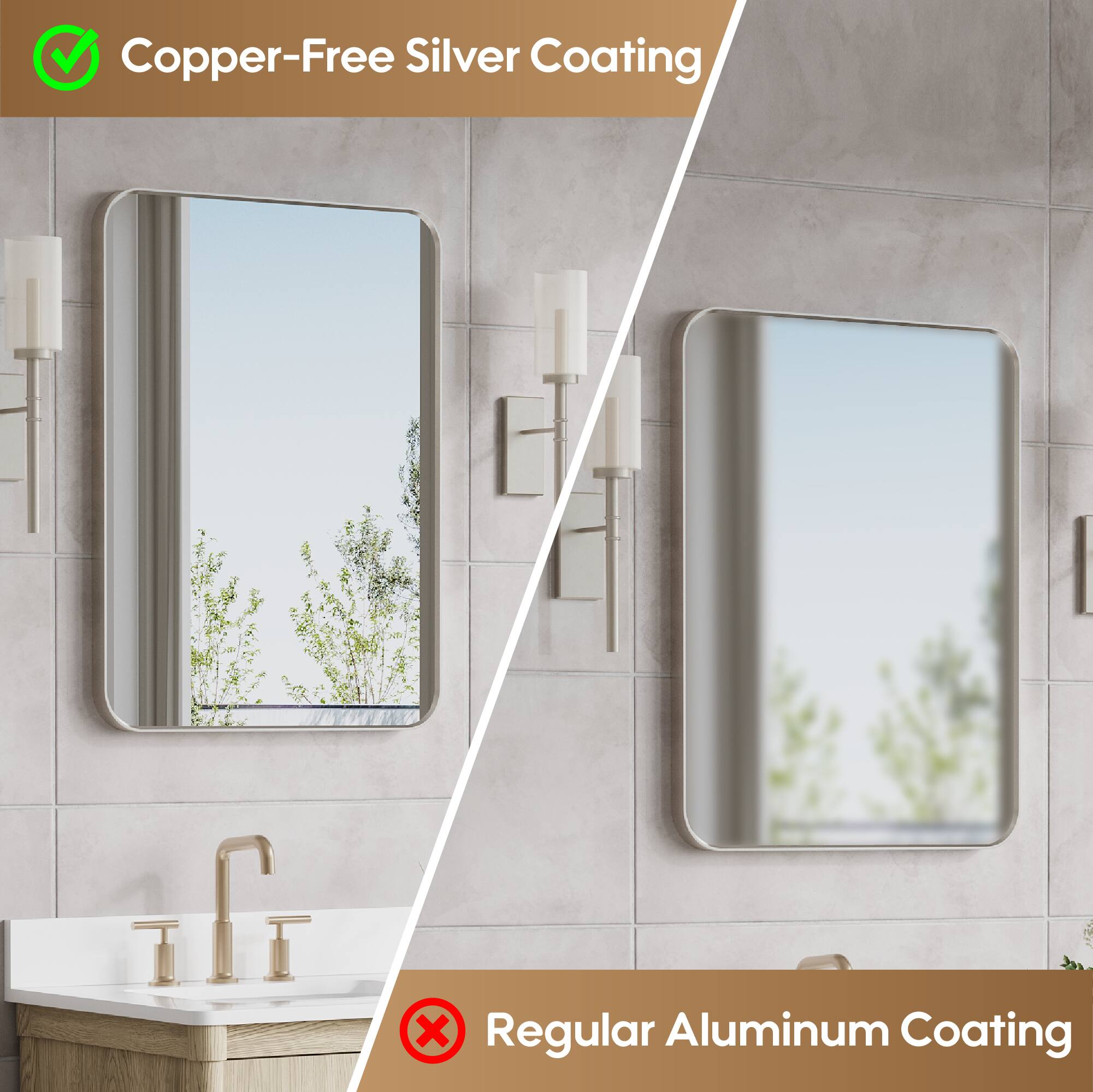 Copper-Free Silver Coating x Regular Aluminum Coating