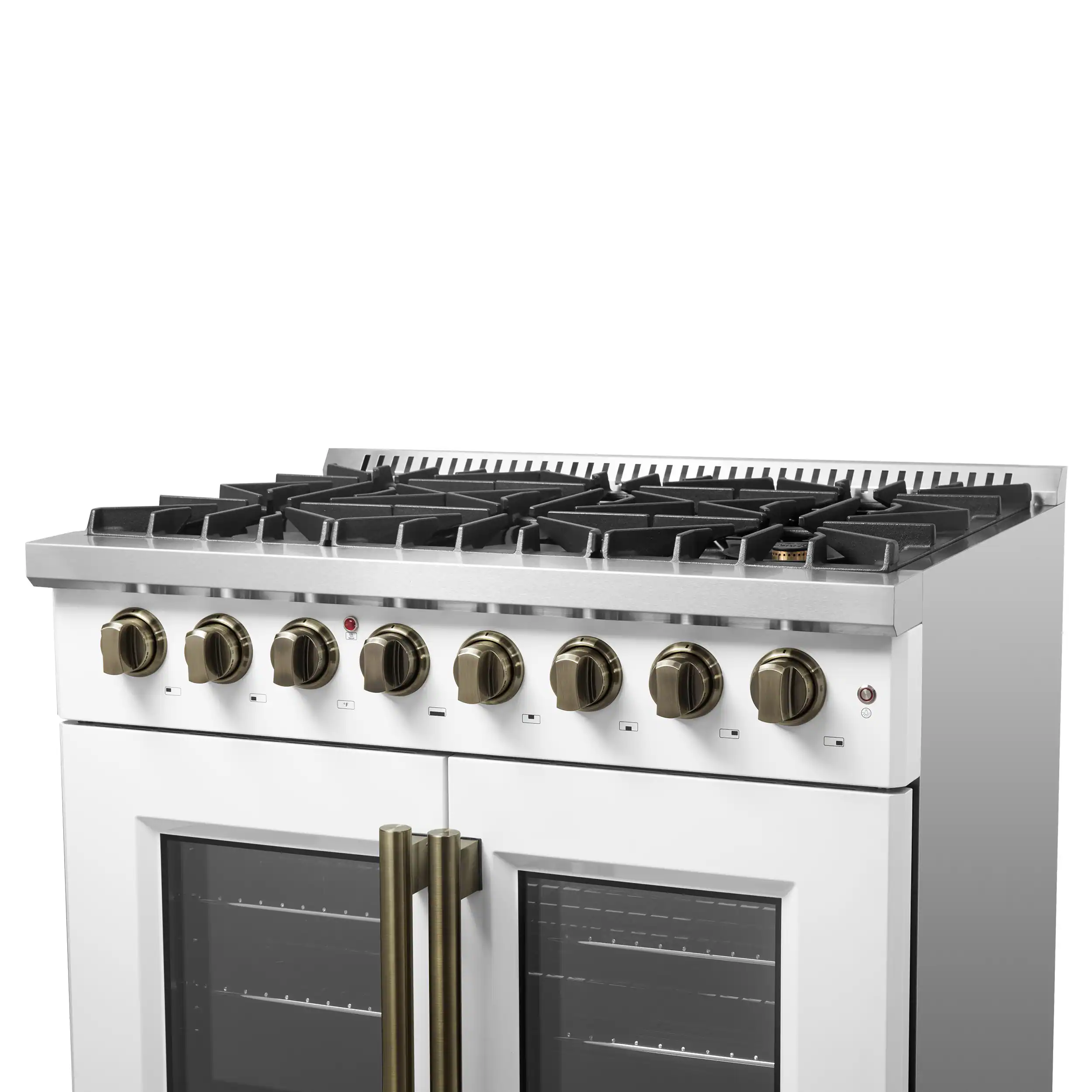 Alt View 10. Forno Appliances - Galiano 5.36 Cu. Ft. Freestanding Dual Fuel True Convection Range - White.