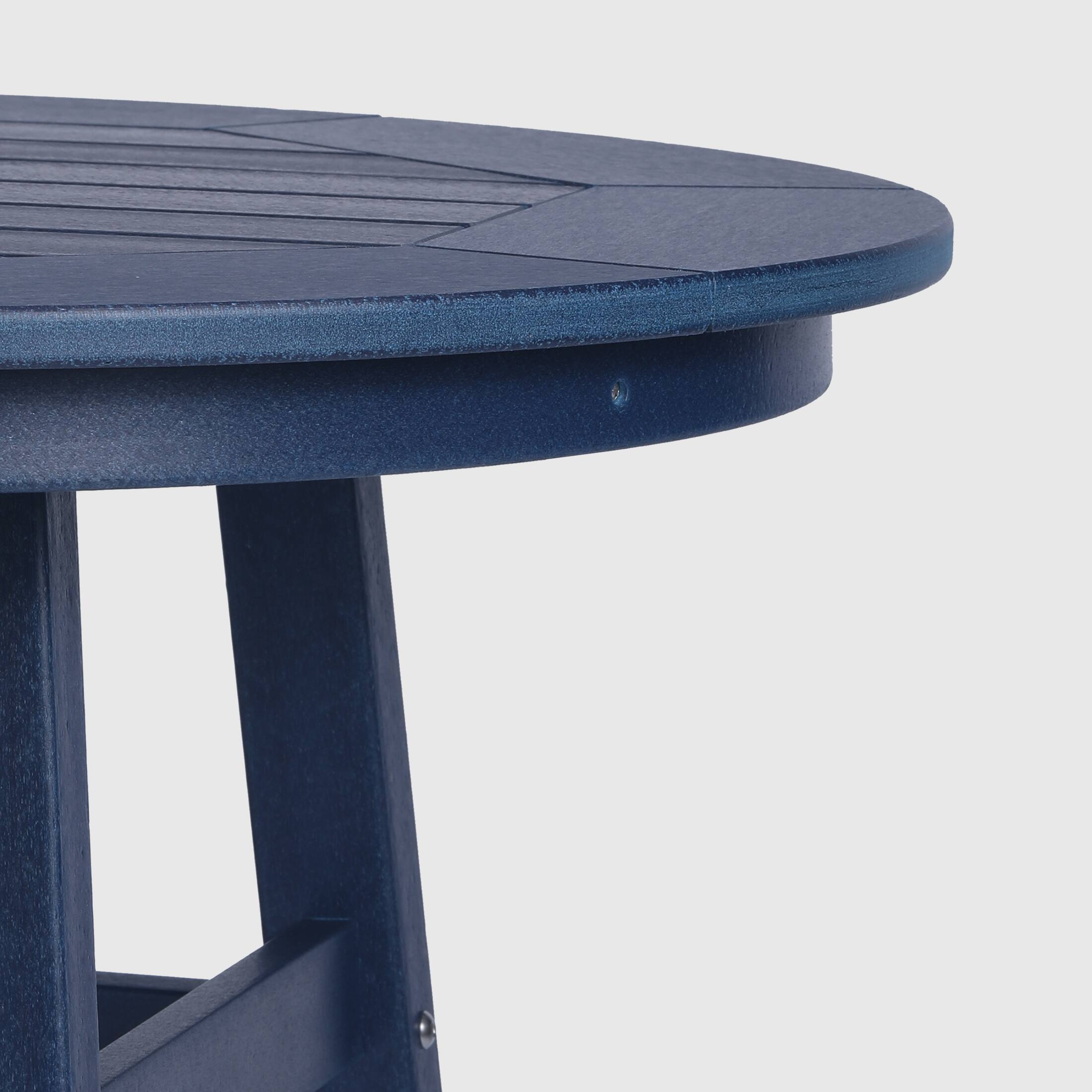 Alt View 1. WestinTrends - WestinTrends Malibu Outdoor 35" HDPE Round Patio Counter Height Bar Table - Navy Blue.