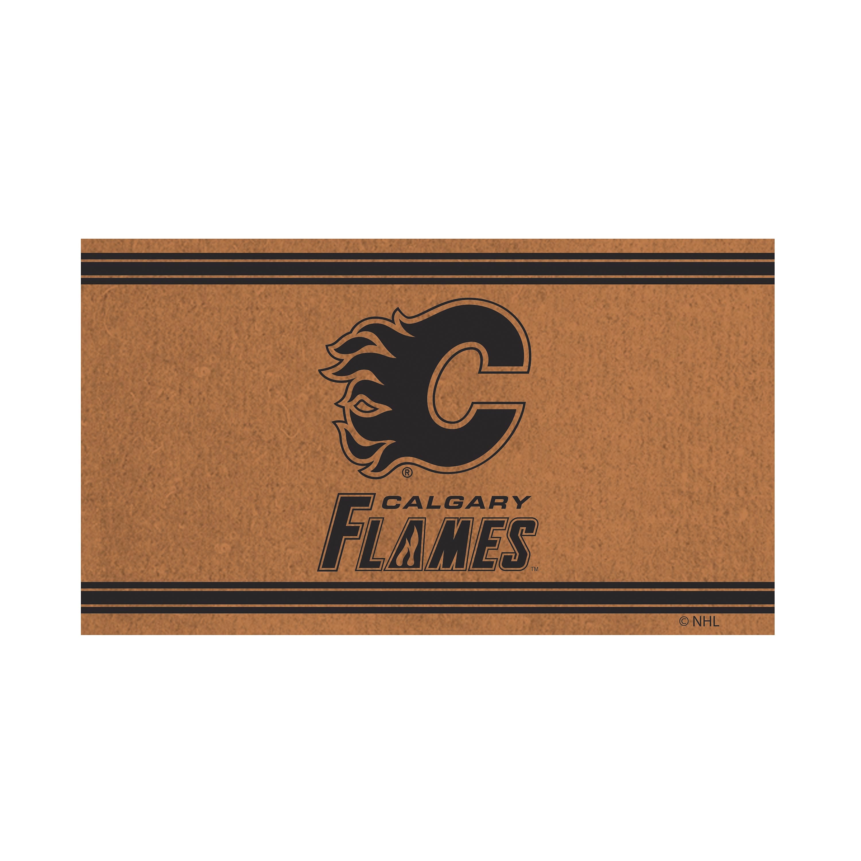 Evergreen Enterprises - Calgary Flames 16" x 28" Coir Logo Doormat - Multicolor