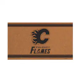 Evergreen Enterprises - Calgary Flames 16" x 28" Coir Logo Doormat - Multicolor