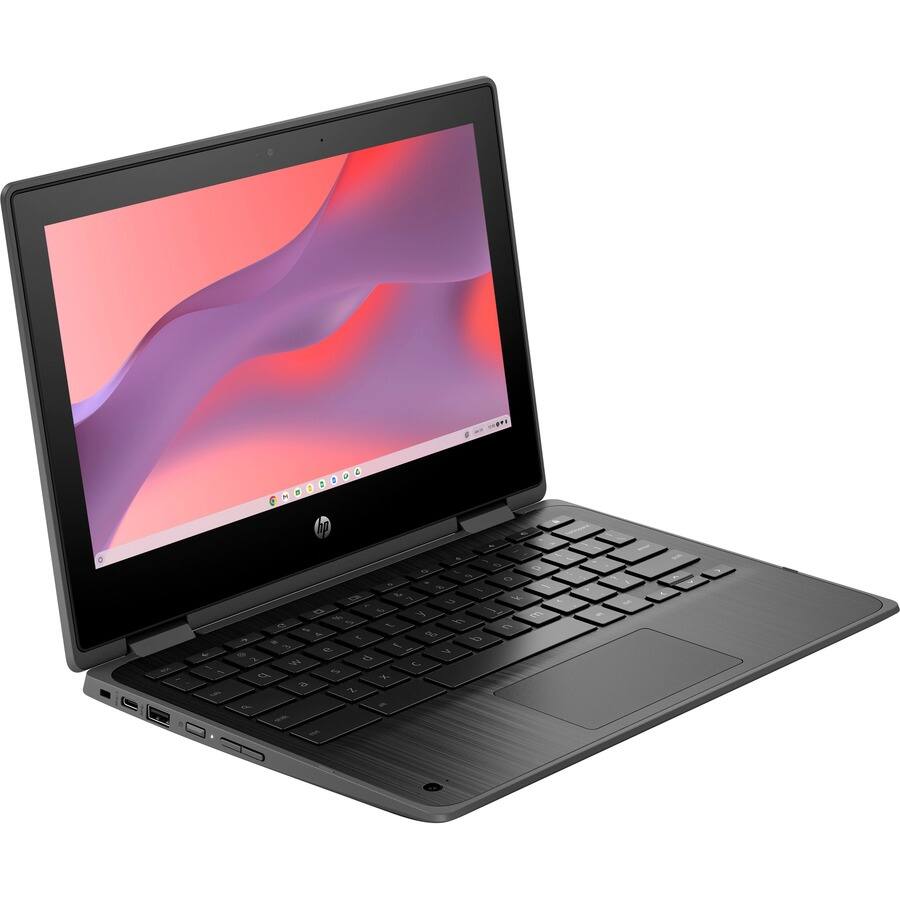 Alt View 2. HP - HP Fortis 11.6" HD 1366 x 768 2 in 1 Touchscreen Chromebook Intel Celeron N5100 8GB RAM 64GB eMMC Intel UHD Graphics - I - Unknown.