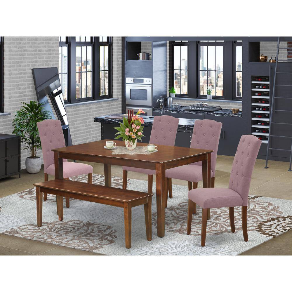 Left. East West Furniture - Dining Room Set Mahogany - Brown.