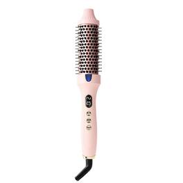 Cluzine - Keratin Coated Hot Air Brush, 2-in-1 Straightener & Curler, Frizz-Free Styling with Long-Lasting Hold
