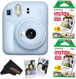 Fujifilm - Instax Mini 12 Camera (40 Sheets) Bundle - Pastel Blue