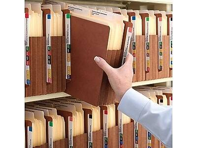 Alt View 2. Smead - Tab Pocket, Reinforced Straight-Cut Tab, 5.25 Expansion, XL Legal, Redrope with Dark Brown Gusset, 10/Box - Dark Brown/Redrope.