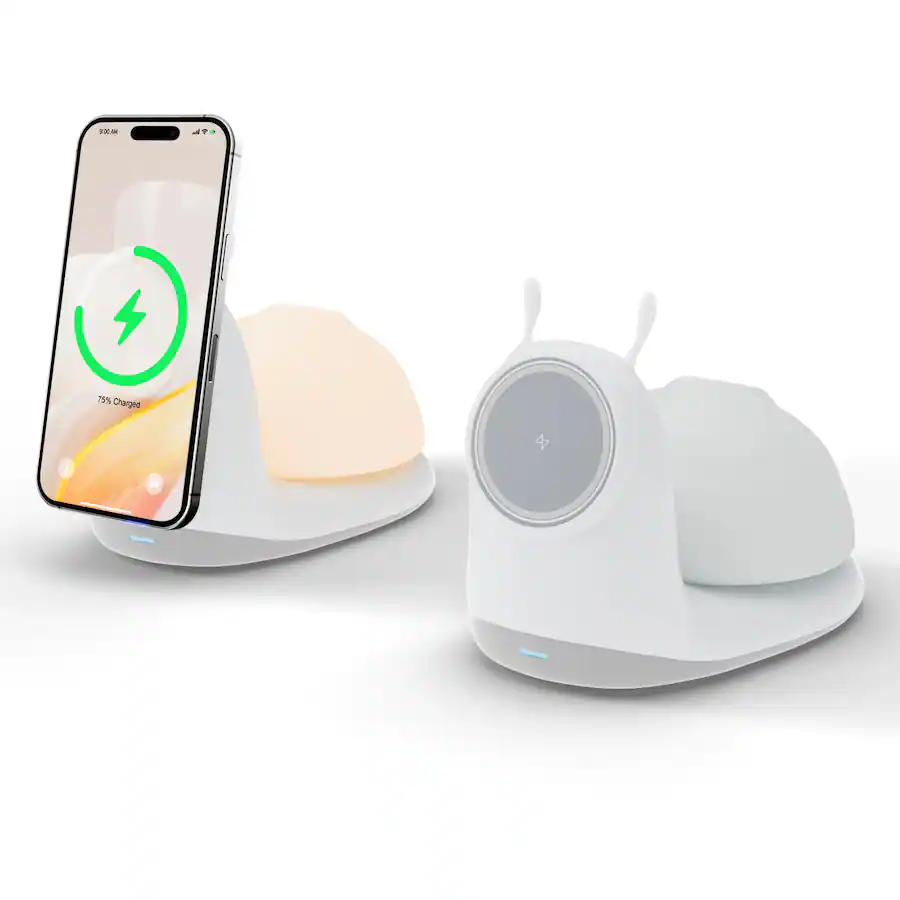 Luckbyte 15W Magnetic Wireless Charging Stand with Night Light ...