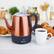 Left. Euro Cuisine - Euro Cuisine PER04 Stainless Steel Electric Coffee Percolator, 4 Cup - Copper.