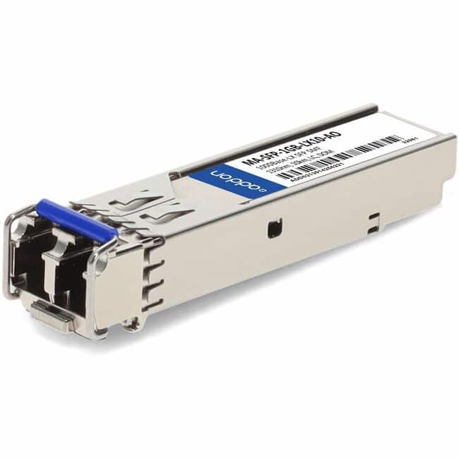 AddOn - Cisco Meraki® MA-SFP-1GB-LX10 Compatible TAA 1000Base-LX SFP Transceiver (SMF, 1310nm, 10km, LC, DOM) - For - White