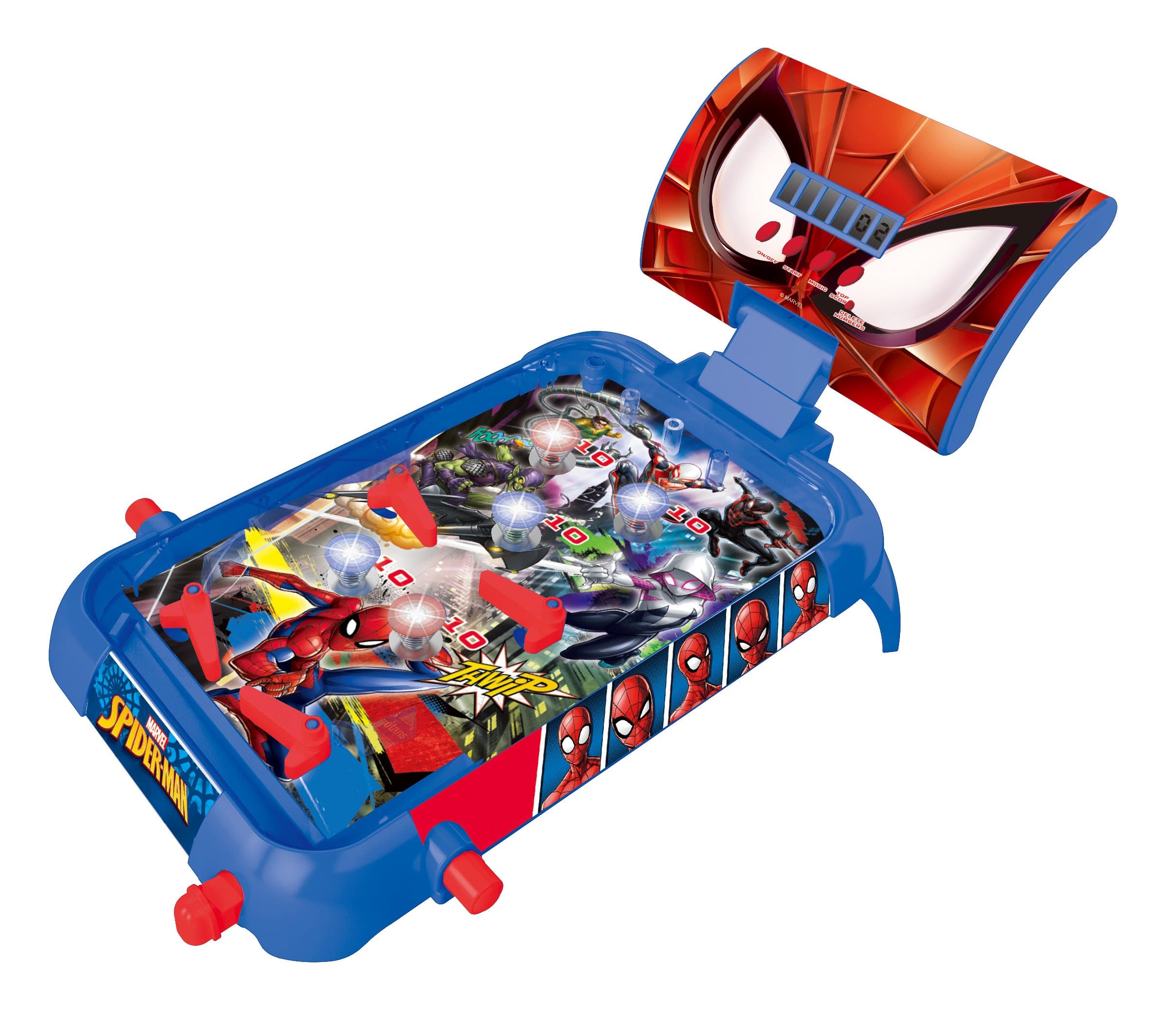 Lexibook - Spider-Man Electronic Table Pinball with Sounds, Lights & Digital Scoring