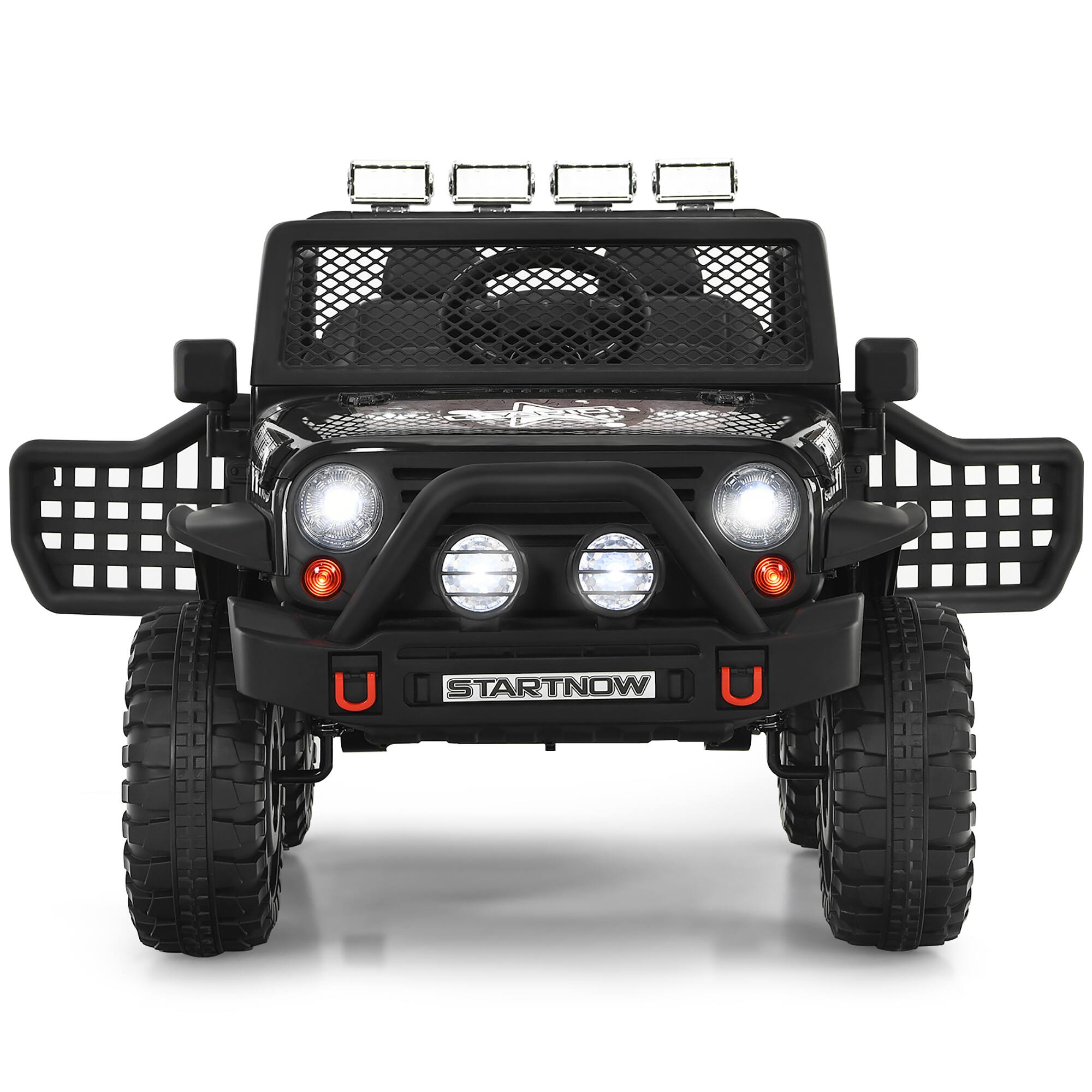 Alt View 5. Costway - Costway 12V Kids Ride On Truck Remote Control Electric Car with Lights&Music - Black.