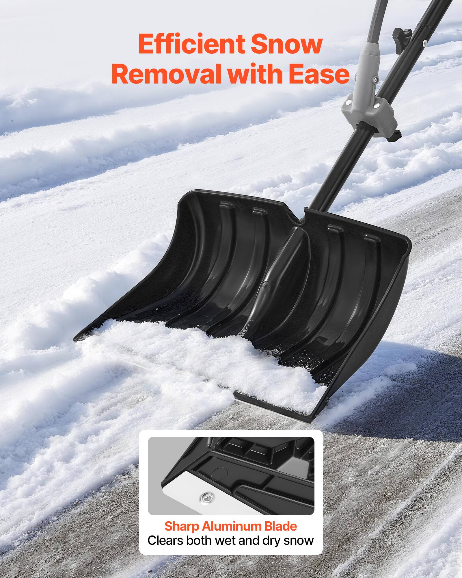 Efficient Snow Removal with Ease

Sharp Aluminum Blade
Clears both wet and dry snow