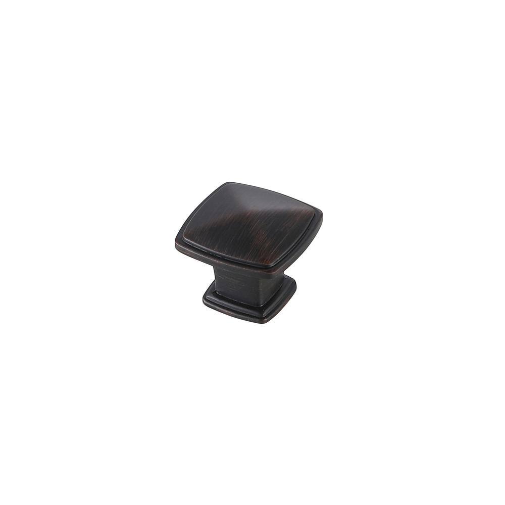 Back. Elegant Decor - Marcel 1.2" Oil-rubbed Bronze Square Knob Multipack (Set of 10) - Oil-Rubbed Bronze.