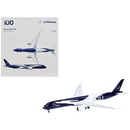 Airbus A350-900 Commercial Aircraft "Lufthansa 100 Years" (D-AIXL) Blue with Graphics 1/500 Model Airplane by Herpa