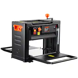 VEVOR - Benchtop Thickness Planer,Dual Speed,13" Wide Table,Equipped with Three Blades,15-Amp 2000W Motor, Includes 12" Extended - Black