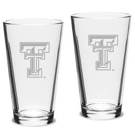 Jardine - Texas Tech Red Raiders 2-Piece 16oz. Classic Pub Glass Set - Multicolor