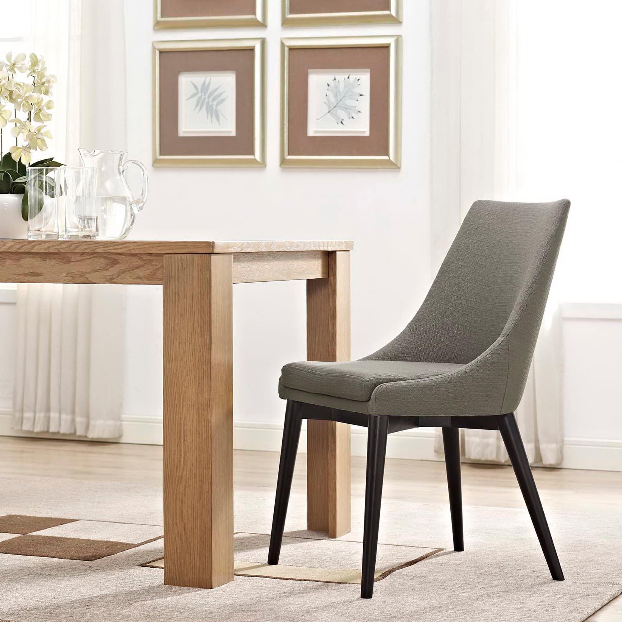 Viscount Fabric Dining Chair by Modway - Granite