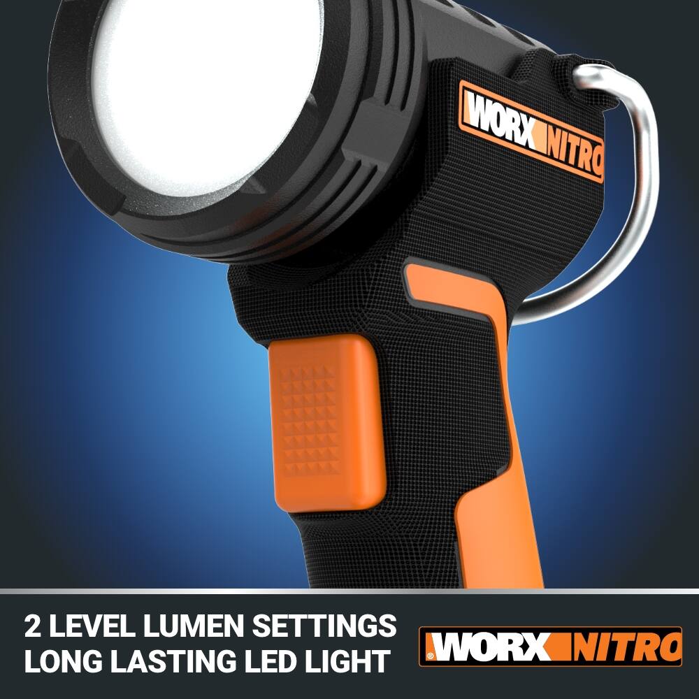 WORX NITRO 2 LEVEL LUMEN SETTINGS LONG LASTING LED LIGHT