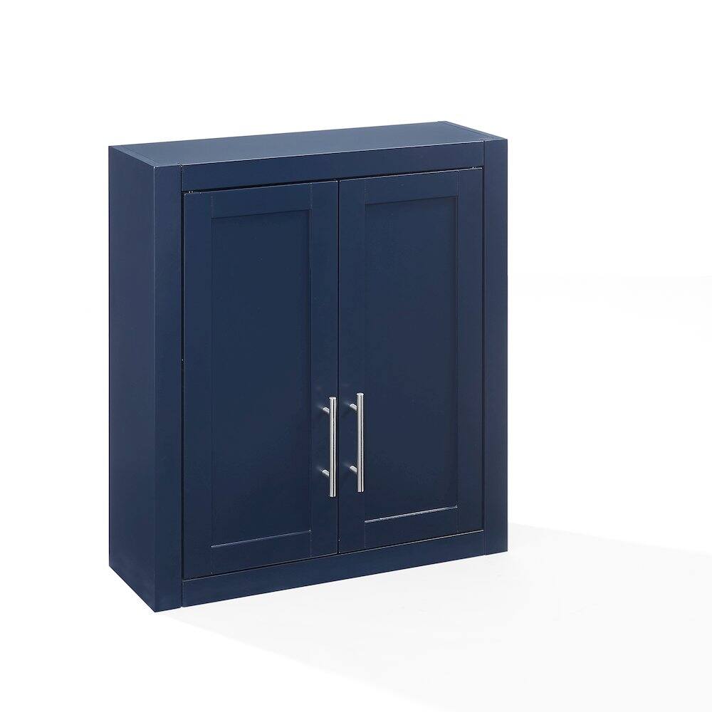 Alt View 3. Crosley Furniture - Savannah Wall Storage Cabinet - Navy.