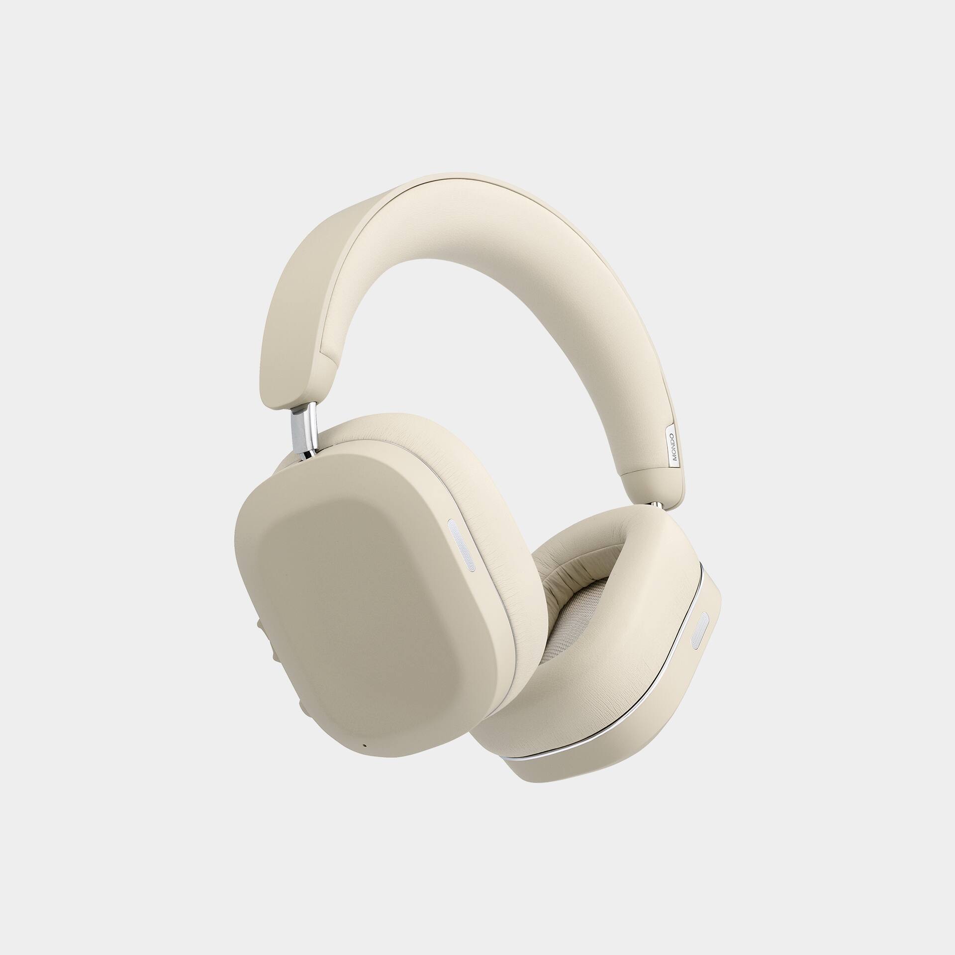 Left. MONDO - ANC Headphone Wireless , Bluetooth 6.0, 48 hour battery - Greige.