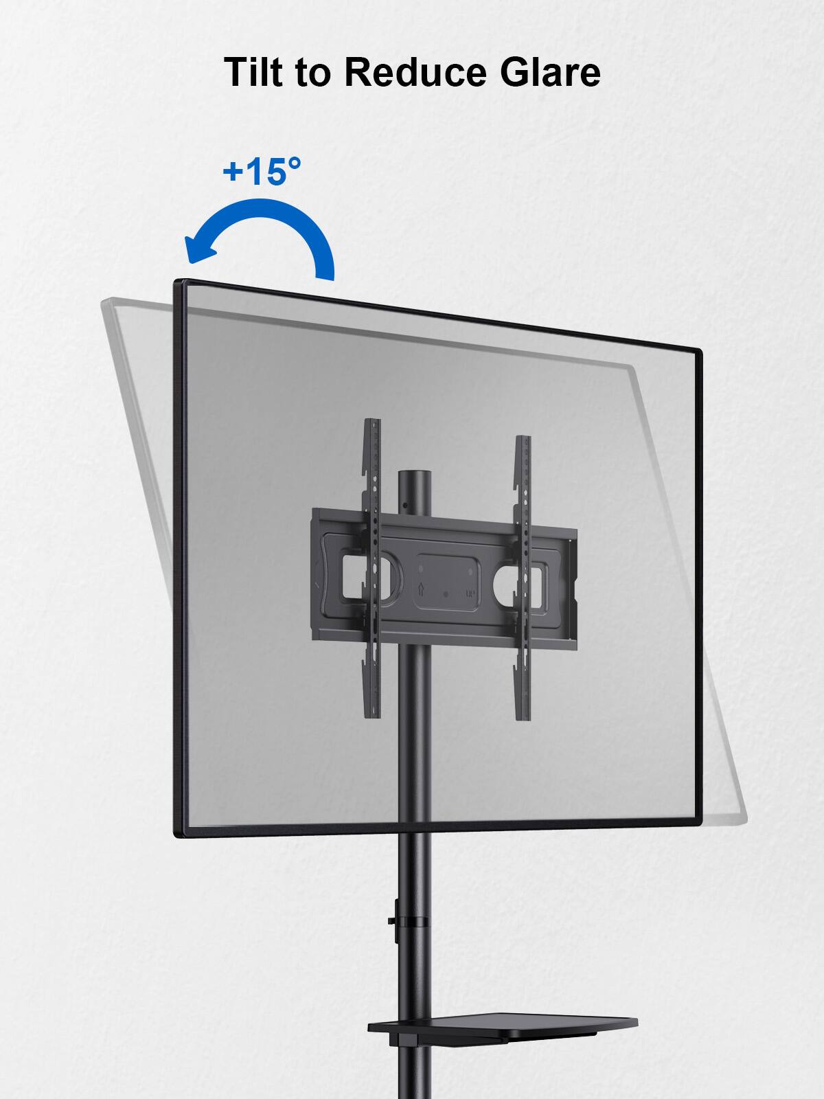 Tilt to Reduce Glare +15