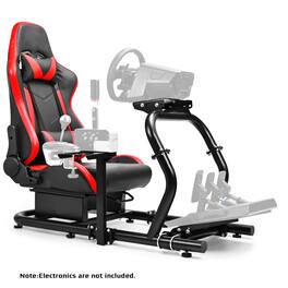 Dardoo - 50mm Adjustable Racing Cockpit With Red Seats, Suitable For Logitech G29 G920 G923, Thrustmaster, Fanatec - Red & Black