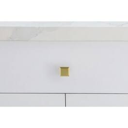 Elegant Decor - Wilow 1" Square Knob Multipack (Set of 10) - Brushed Gold