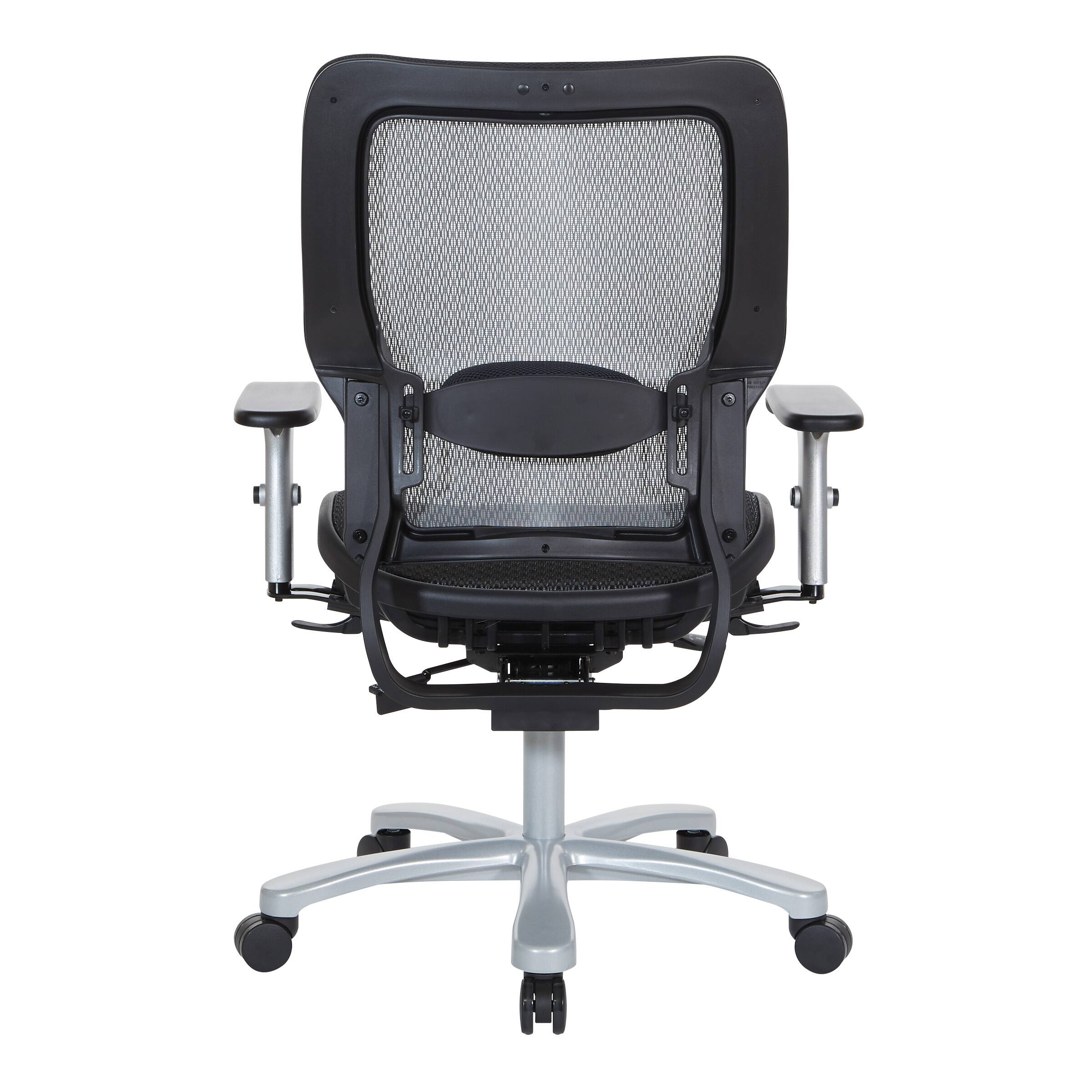 Alt View 1. Office Star Products - Air Grid Seat/Back Big & Tall Chair - Black.
