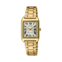 Casio - Women’s Analog Watch with Roman Numerals Steel Bracelet - LTP-V007G-9BUDF - Gold