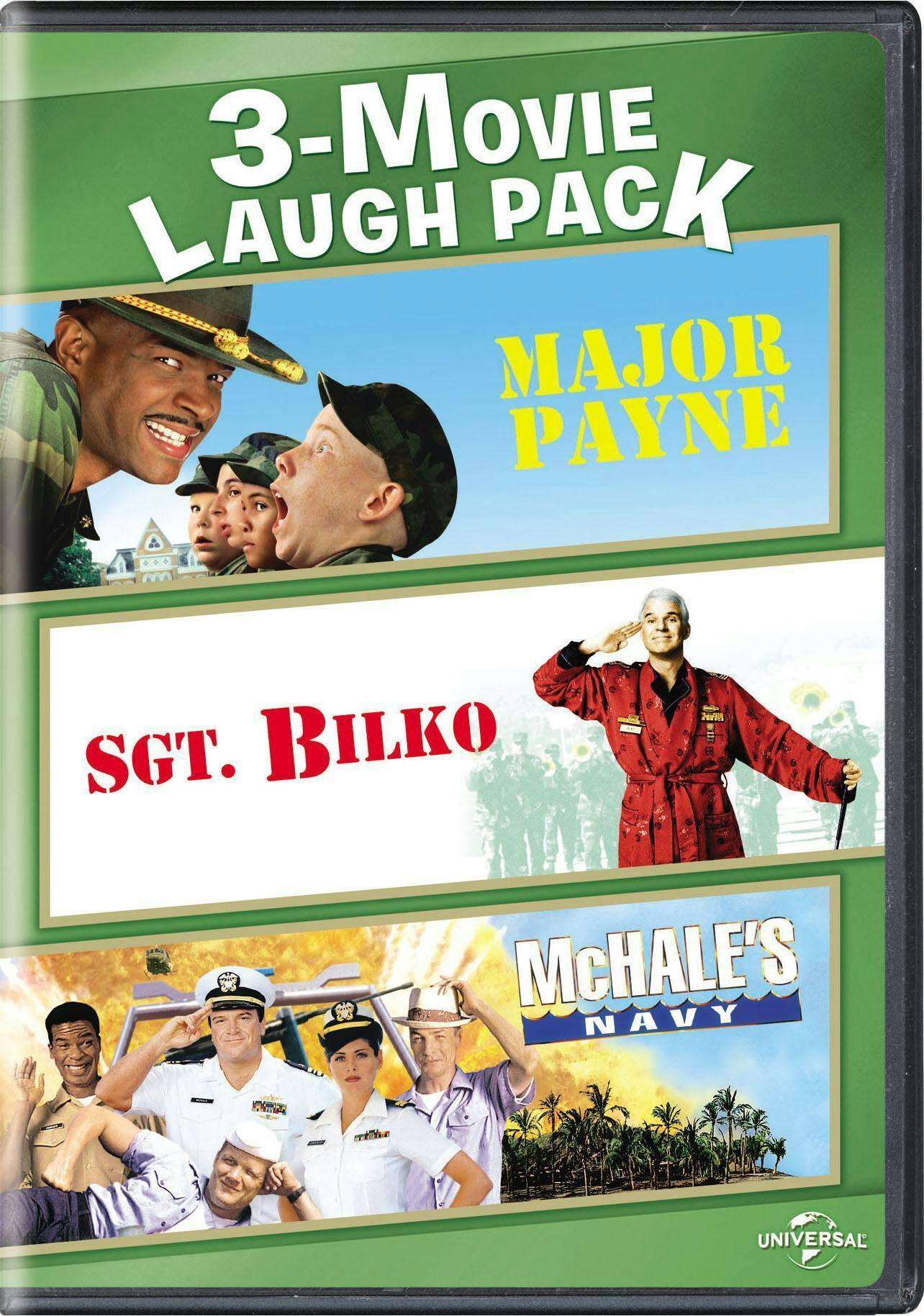 Front. 3-movie Laugh Pack - Major Payne/Sgt. Bilko/McHale's Navy (DVD Set) [DVD].