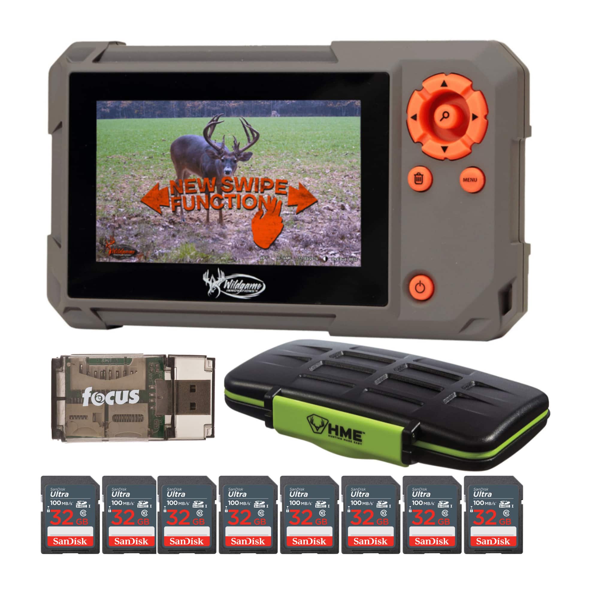 Wildgame Innovations - Trail Pad Swipe SD Card Reader Bundle with Accessories